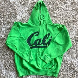 CALI hoodie! Green, sz S, great condition